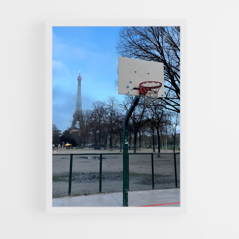 Poster Paris de basketball (vue 3)